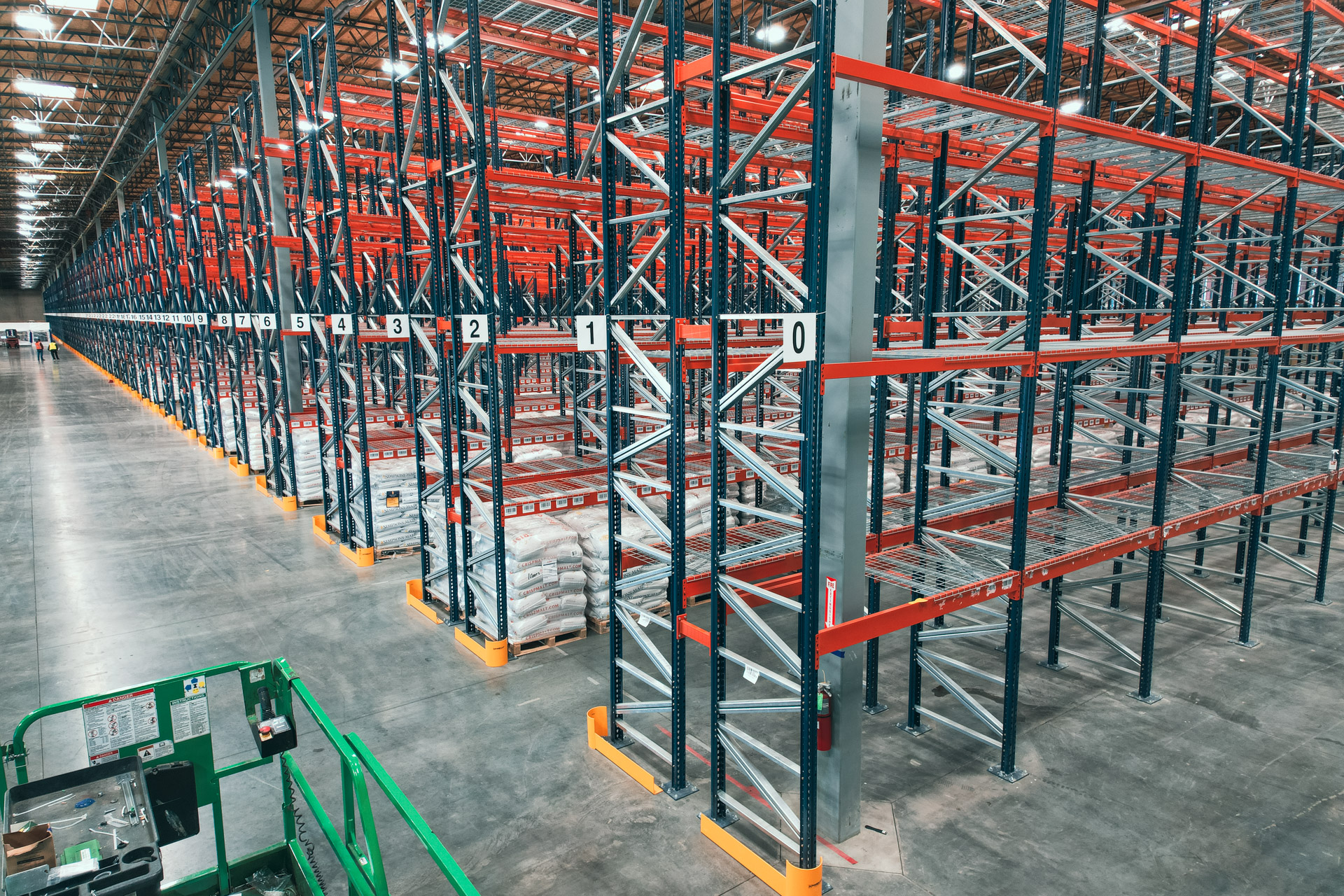 Warehouse pallet rack installation in Omaha Nebraska